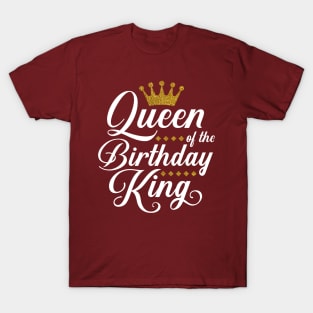 Queen Of The Birthday King Gold Crown T-Shirt